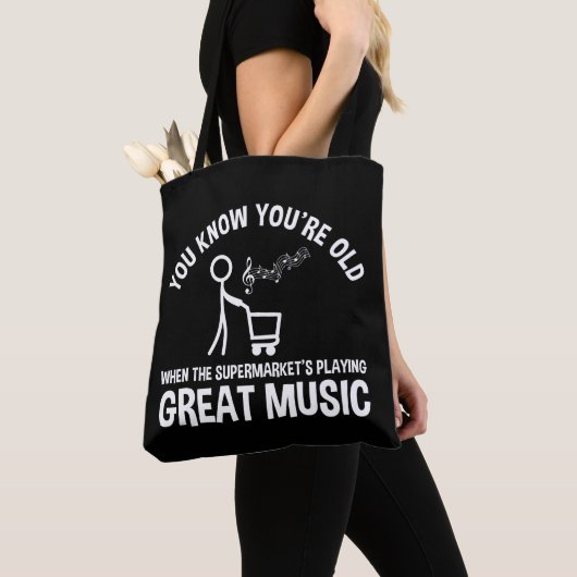 Je weet dat je een oude grappige prijsopgave bent tote bag (Dichtbij)