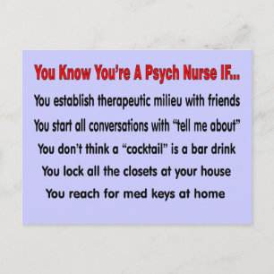 Je weet dat je een psychiatrische verpleegster ben briefkaart