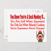 Je weet dat je een sokaap bent als... briefkaart (Voorkant / Achterkant)