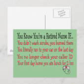 Je weet dat je een VERKEERDE VERPLEEGKUNDIGE bent  Briefkaart (Voorkant / Achterkant)