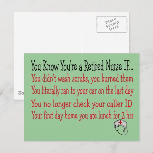 Je weet dat je een VERKEERDE VERPLEEGKUNDIGE bent  Briefkaart (Voorkant / Achterkant)