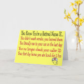 Je weet dat je een VERKEERDE VERPLEEGKUNDIGE bent  Kaart (Gele Bloem)