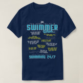 Je weet dat je een zwemmer bent als grappige lijst t-shirt (Design voorkant)