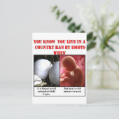 JE WEET DAT JE IN EEN LAND WEET DOOR IDIOTS WANNEE BRIEFKAART (Staand voorkant)