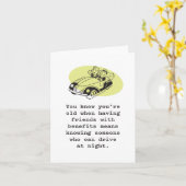 Je weet dat je oud bent als ... Joke Birthday Kaart (Gele Bloem)