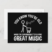 Je Weet Dat Je Oud Bent Grappige Spreuk Briefkaart (Voorkant / Achterkant)