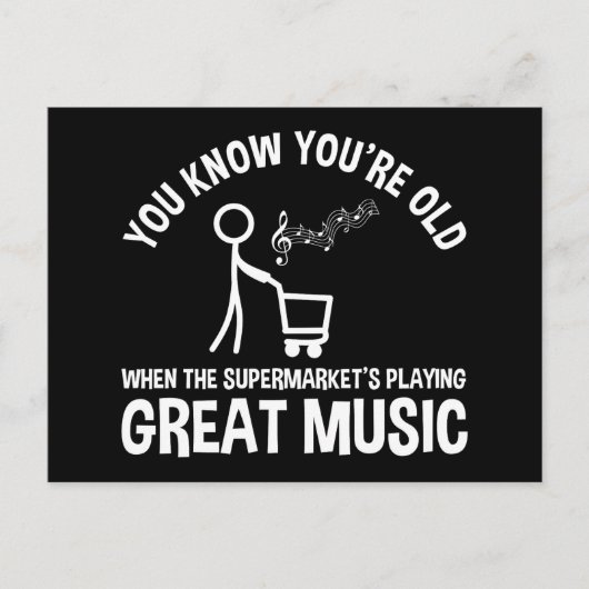 Je Weet Dat Je Oud Bent Grappige Spreuk Briefkaart (Voorkant)