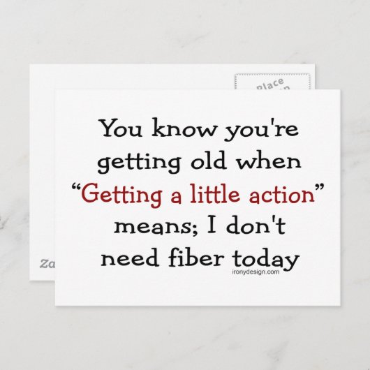 Je weet dat je oud wordt als briefkaart (Voorkant / Achterkant)