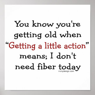 Je weet dat je oud wordt als poster