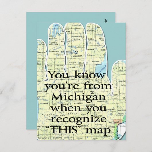 Je weet dat je uit Michigan bent als je herkent Briefkaart (Voorkant / Achterkant)
