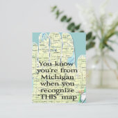 Je weet dat je uit Michigan bent als je herkent Briefkaart (Staand voorkant)