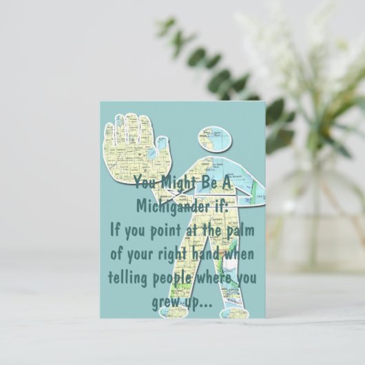 Je weet dat je uit Michigan bent als je het herken Briefkaart (Staand voorkant)