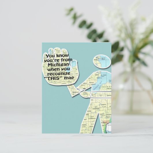 Je weet dat je uit Michigan bent als je het herken Briefkaart (Staand voorkant)