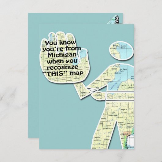 Je weet dat je uit Michigan bent als je het herken Briefkaart (Voorkant / Achterkant)