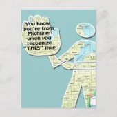 Je weet dat je uit Michigan bent als je het herken Briefkaart (Voorkant)