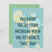 Je weet dat je uit Michigan bent als je het herken Briefkaart (Voorkant / Achterkant)