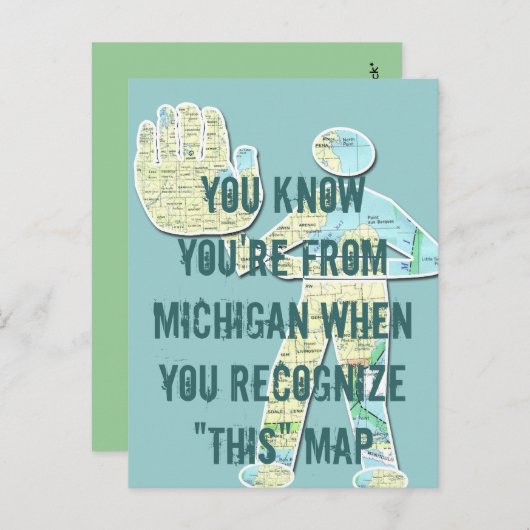 Je weet dat je uit Michigan bent als je het herken Briefkaart (Voorkant / Achterkant)