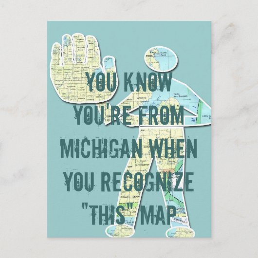 Je weet dat je uit Michigan bent als je het herken Briefkaart (Voorkant)
