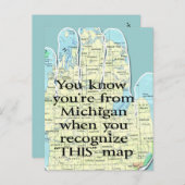 Je weet dat je van Michigan bent als Briefkaart (Voorkant / Achterkant)