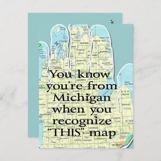 Je weet dat je van Michigan bent als Briefkaart (Voorkant / Achterkant)