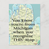 Je weet dat je van Michigan bent als Briefkaart (Voorkant)