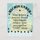 Je weet dat je van Michigan bent als Briefkaart (Voorkant)