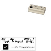 "Je weet dit!" Rubberstempel (Gestempeld)