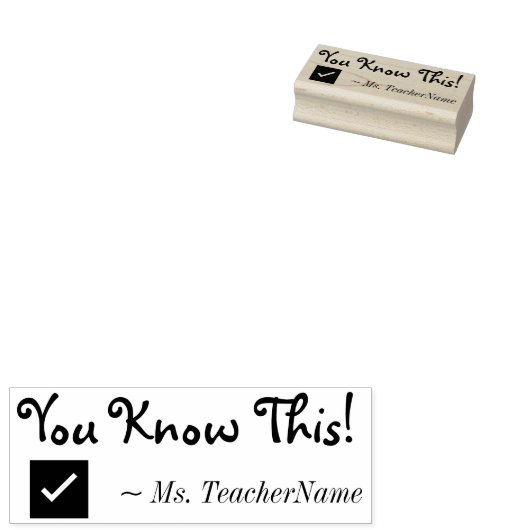 "Je weet dit!" Rubberstempel (Gestempeld)