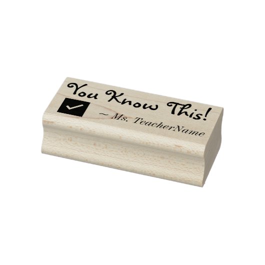 "Je weet dit!" Rubberstempel (Stempel)