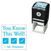 "Je weet dit wel!" + Rubberstempel voor leraar Zelfinktende Stempel (In situ)