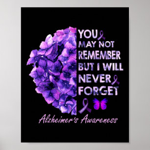 Je weet het niet meer, maar ik zal Alzhe nooit ver Poster
