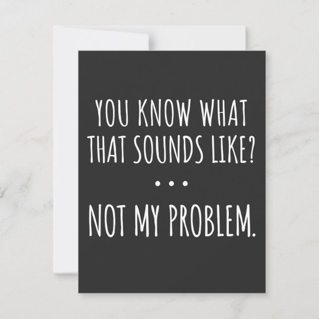 Je weet hoe dat klinkt als niet mijn probleem (Voorkant)
