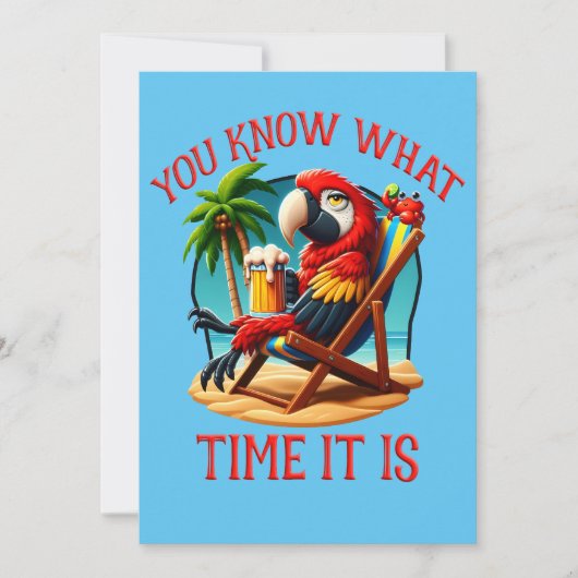 Je weet hoe laat het is feestdagenkaart (Voorkant)