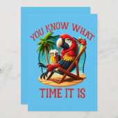 Je weet hoe laat het is feestdagenkaart (Voorkant / Achterkant)