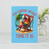 Je weet hoe laat het is feestdagenkaart (Staand voorkant)