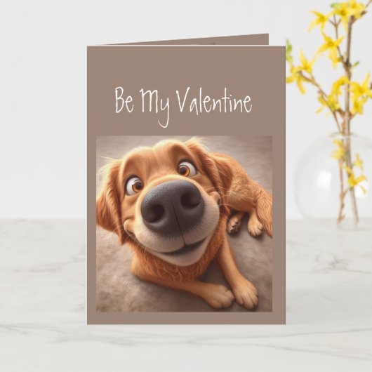 Je weet hoeveel ik van je hou Schattige Hond  Kaart (Gele Bloem)
