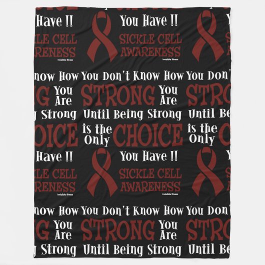 Je weet niet hoe sterk...Sickle Cell Fleece Bla Deken (Voorkant)