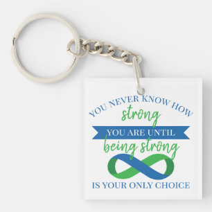 Je weet nooit hoe sterk je Button bent Sleutelhanger