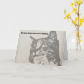 Je weet nooit of een kat denkt aan een verjaardags kaart (Gele Bloem)