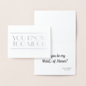 Je weet te veel leuke bruidsmeisje of bruidsmeisje folie kaarten (Display)