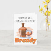 Je weet wat Brandy Puns Verjaardag Kaart (Gele Bloem)