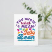 Je weet wat ik bedoel met Jelly Bean Briefkaart (Staand voorkant)