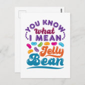 Je weet wat ik bedoel met Jelly Bean Briefkaart (Voorkant / Achterkant)