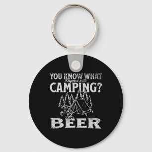 Je Weet Wat Rijmt Op Camping Bier Grappig Ontwerp Sleutelhanger