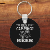 Je Weet Wat Rijmt Op Camping Bier Grappig Ontwerp Sleutelhanger (Voorkant)