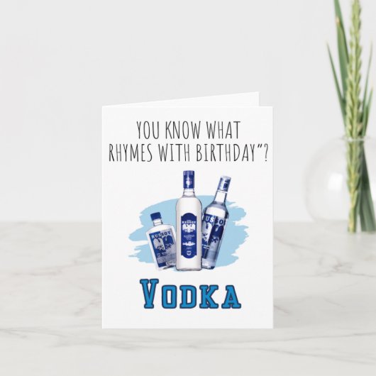 Je weet wat wodka puns Kaart (Voorkant)