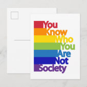 Je weet wie je niet bent. briefkaart (Voorkant / Achterkant)