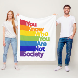 Je weet wie je niet bent. fleece deken