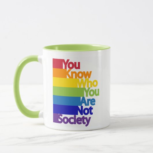Je weet wie je niet bent. mok (Links)