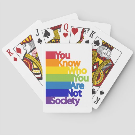 Je weet wie je niet bent. pokerkaarten (Achterkant)